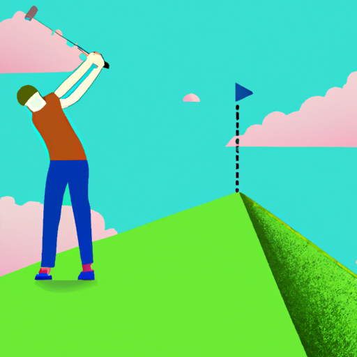 A beginner golfer on the course