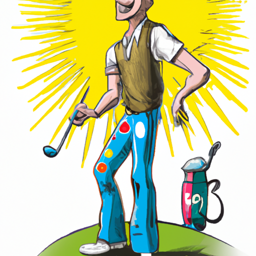 A golfer in the sun feeling good