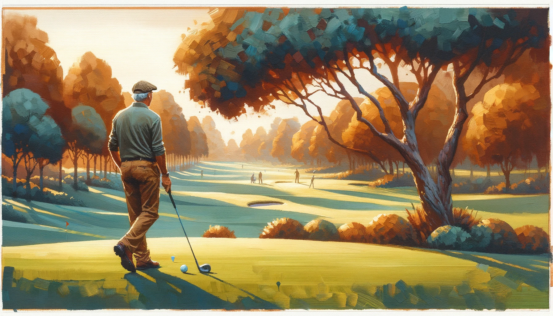 Ageless swing among trees