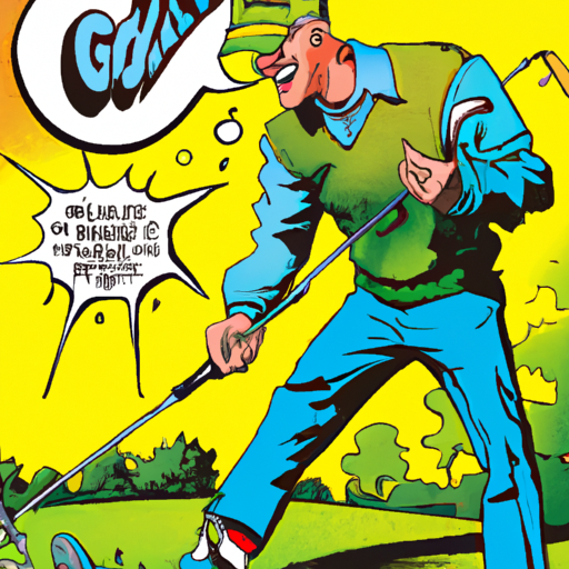 Angry golfer on the putting green