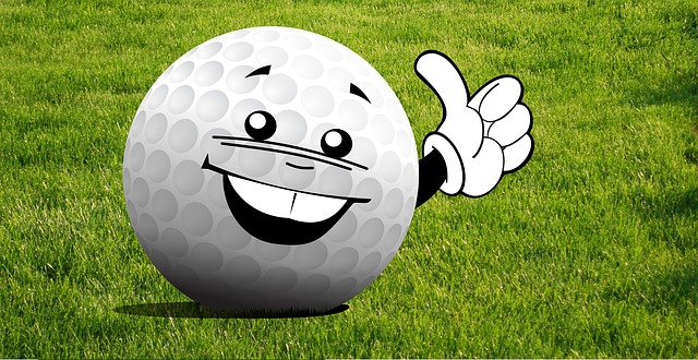 Animated smiling golf ball Animated smiling golf ball