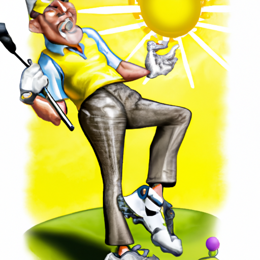 Beginner golfer on his new playground