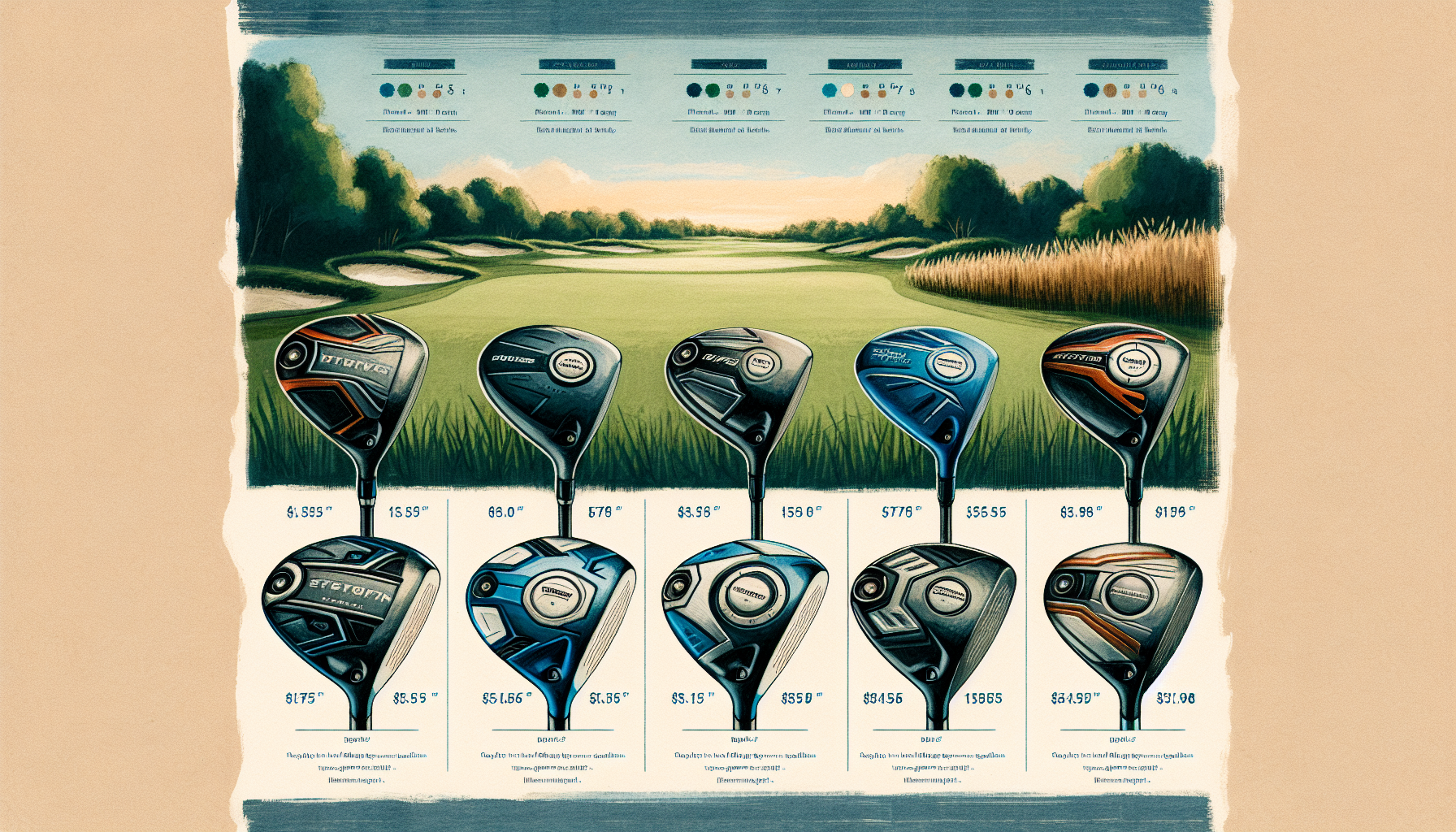 Best golf drivers for weekend golfers comparison chart showing forgiveness and distance ratings