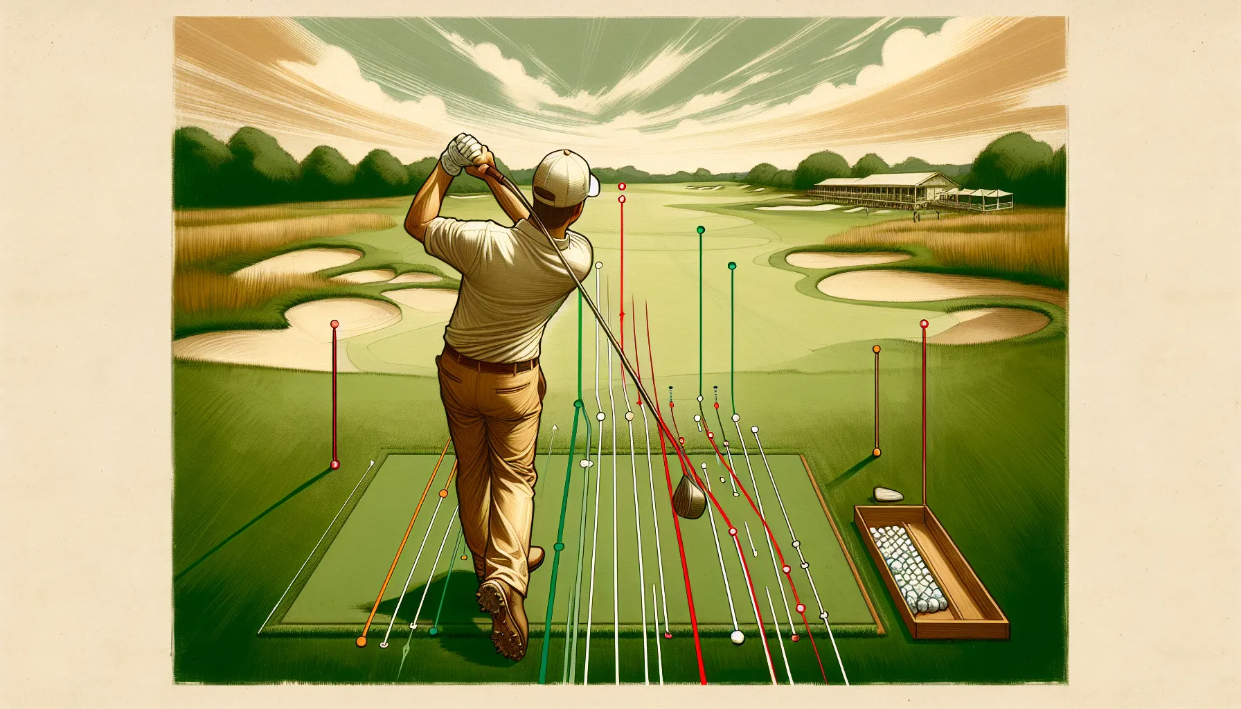 Birds eye view golf swing path correction