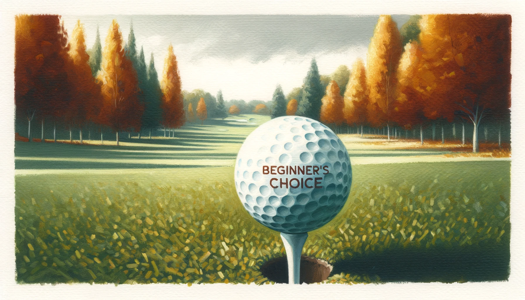 Close up beginners choice golf ball
