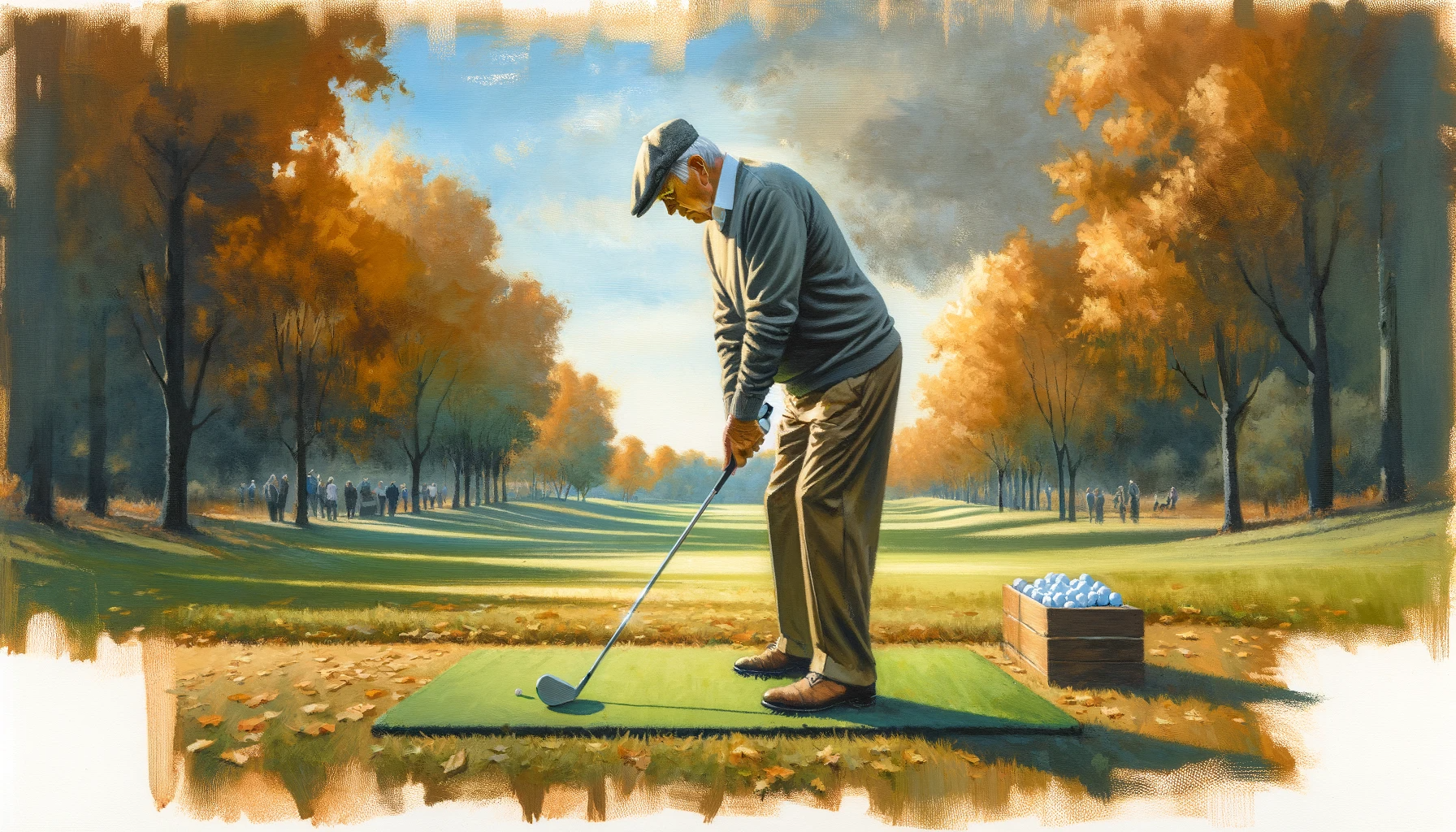 Elderly golfer iron shot mastery Elderly golfer iron shot mastery
