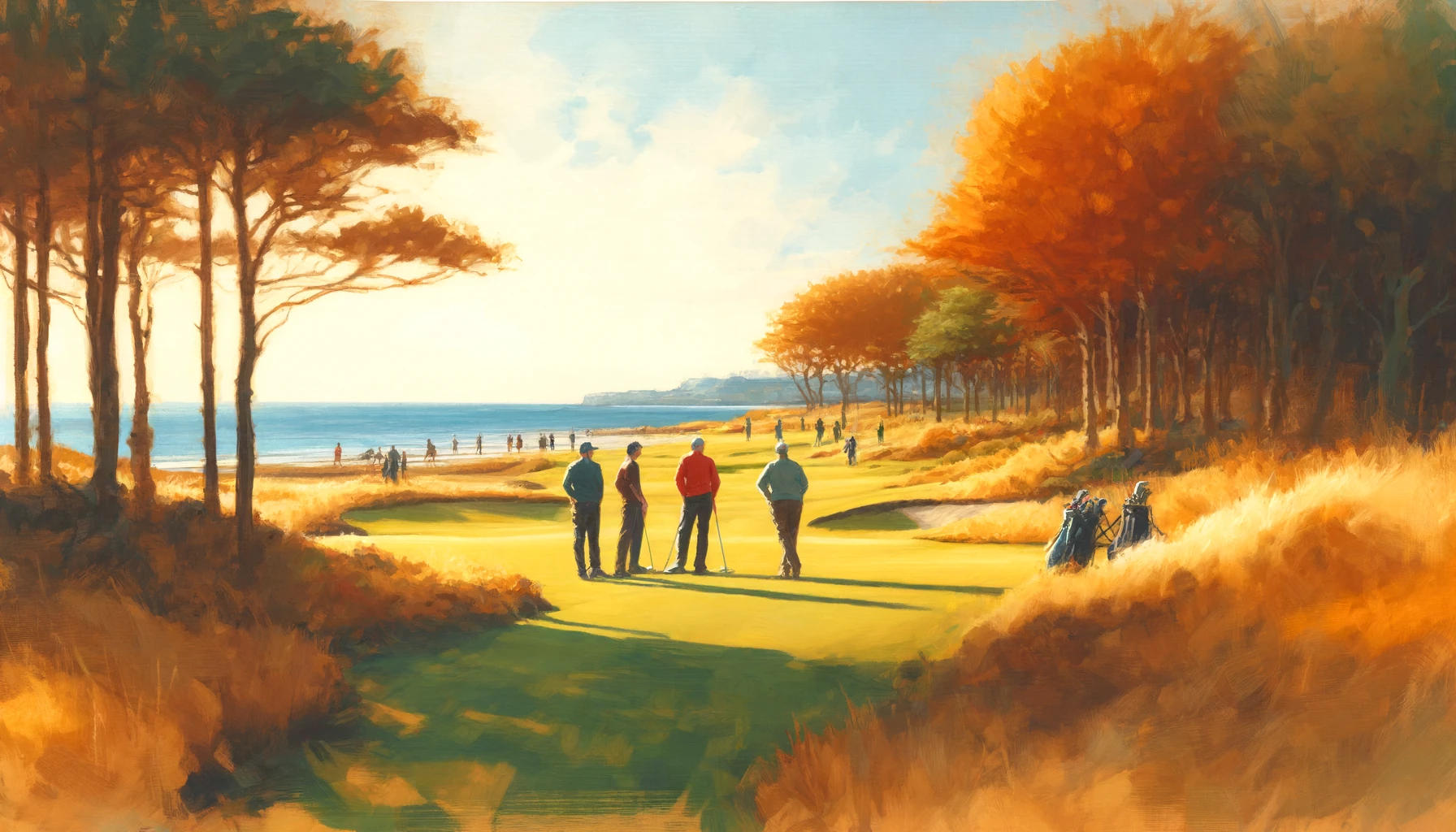 Four weekend golfers continuous learning and improvement