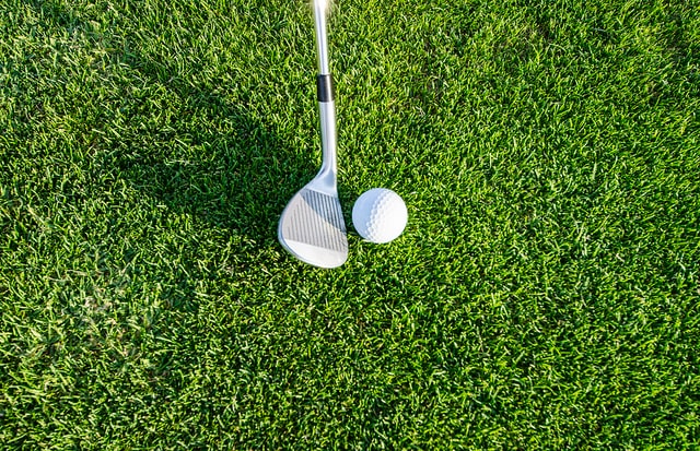 Golf ball and wedge Golf ball and wedge