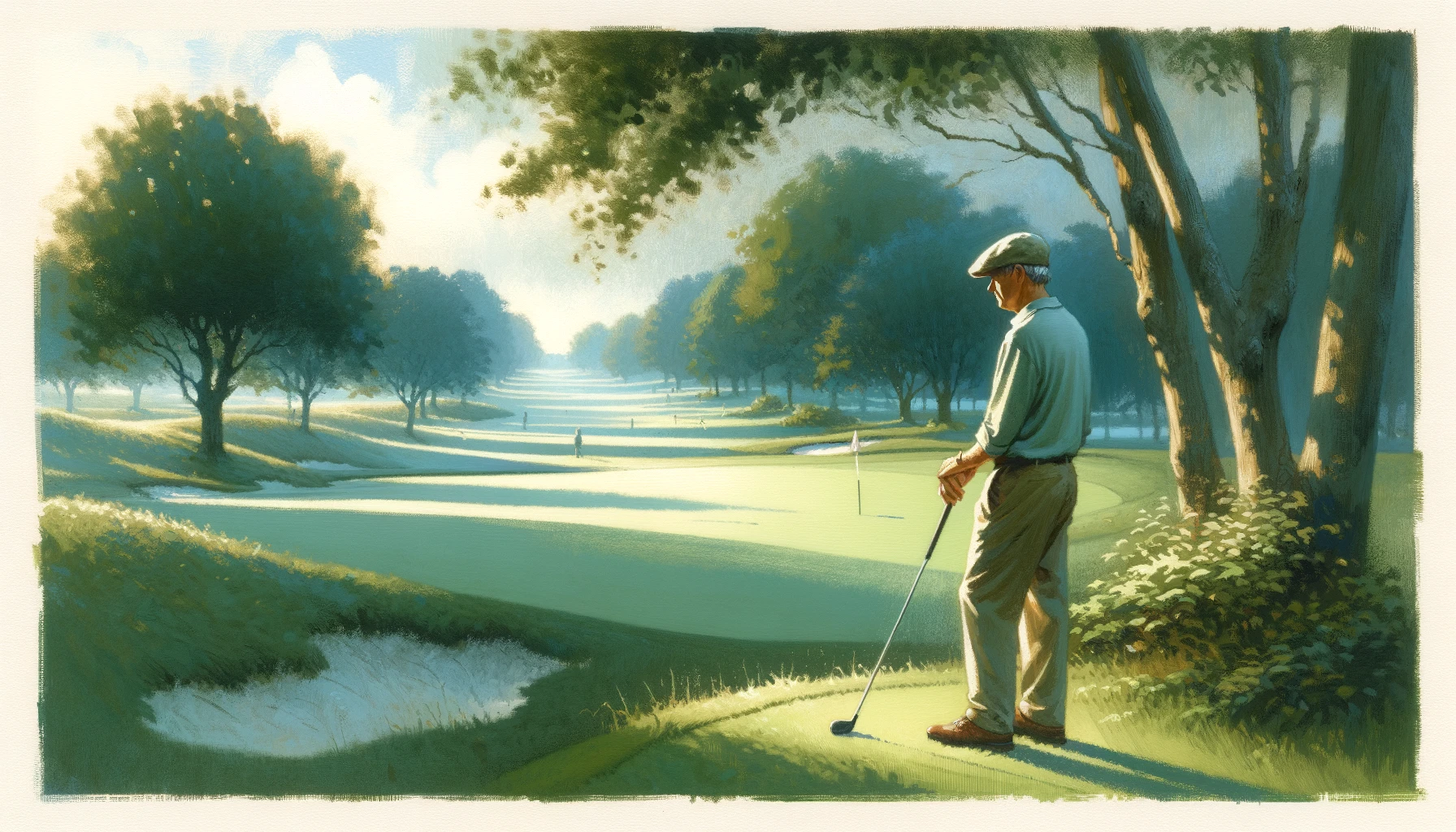 Golf impact bag morning light