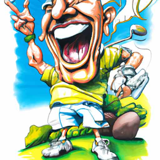 Golfer feeling like a winner on the course