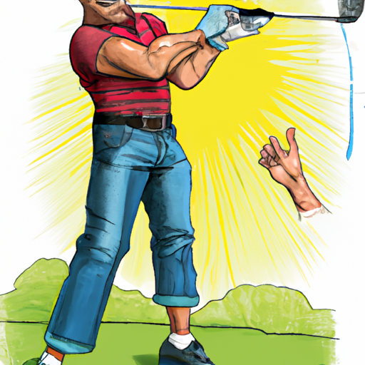 Golfer getting help with driver swing path