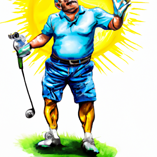 Golfer happy with a baseball golf swing