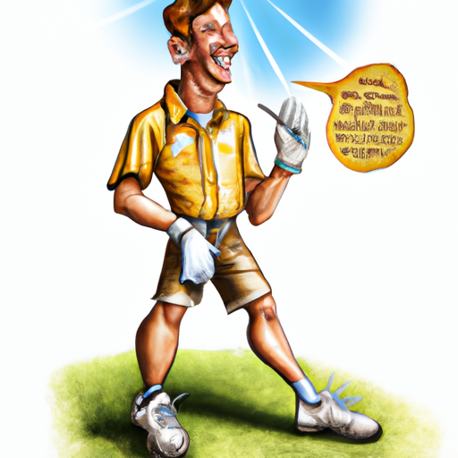 Golfer in brown talking
