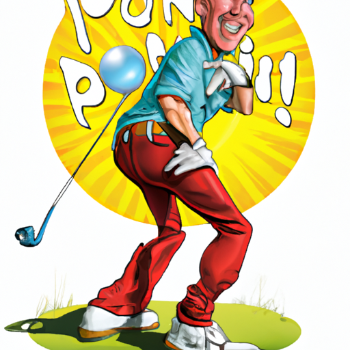 Golfer in red pants being confused