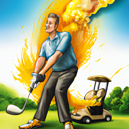 Golfer on fire with his driver
