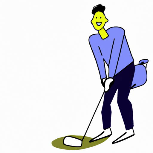 Golfer perfecting his swing