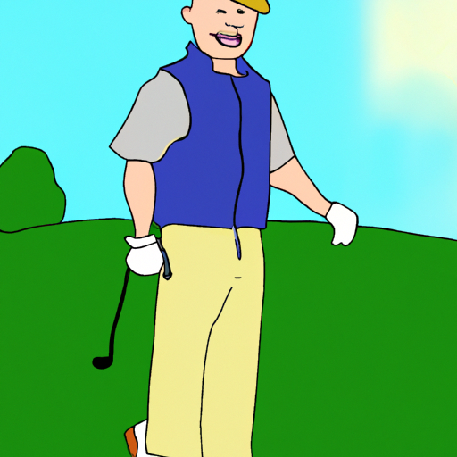 Golfer in action on a lush green course