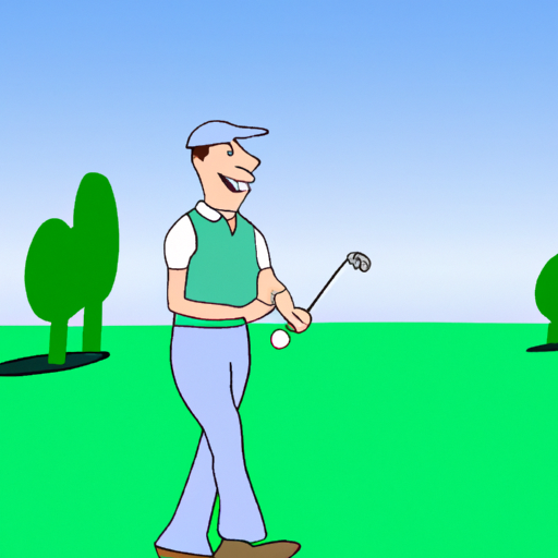 Male golfer in mid-swing on a sunny day Male golfer in mid-swing on a sunny day