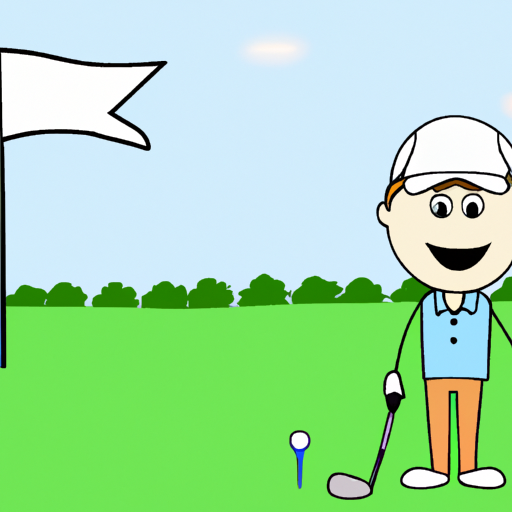 Hand-Drawn Animation of a Smiling Golfer in Traditional Attire, Swinging on a Vibrant Green Golf Course Under a Clear Blue Sky. Hand-Drawn Animation of a Smiling Golfer in Traditional Attire, Swinging on a Vibrant Green Golf Course Under a Clear Blue Sky.