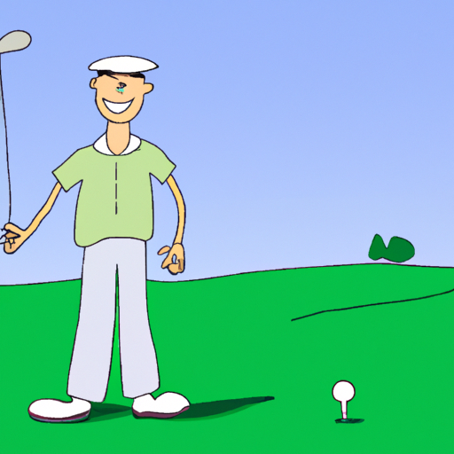 Man on a golf course, preparing for a swing Man on a golf course, preparing for a swing