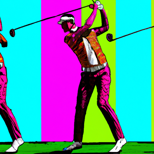 Male golfer in backswing