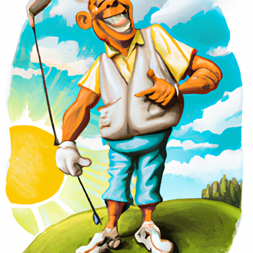 Male golfer just smiling on the course