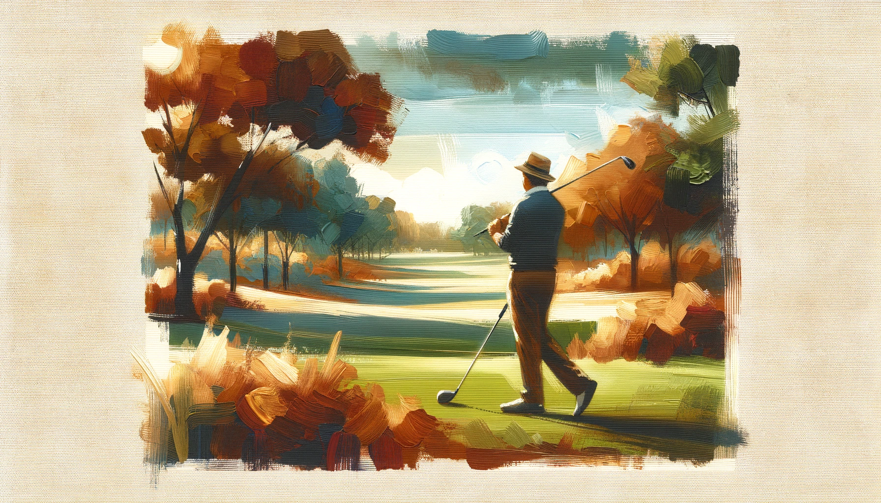 Natural swing golf serene course