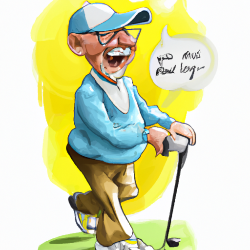Old man enjoys playing the game of golf
