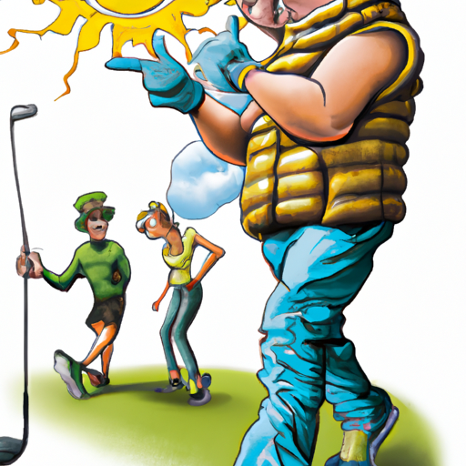 Picture of a golf lesson in the sun