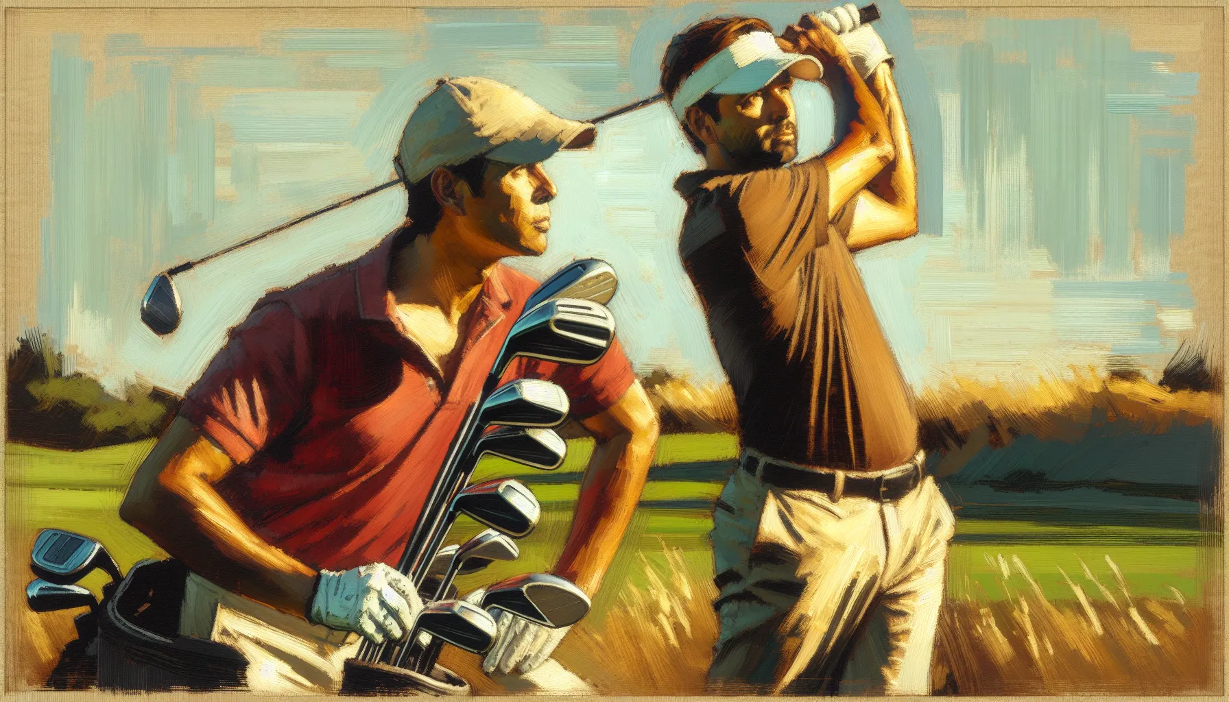 A pleased golfer driving the ball with a smile on his face. A pleased golfer driving the ball with a smile on his face.