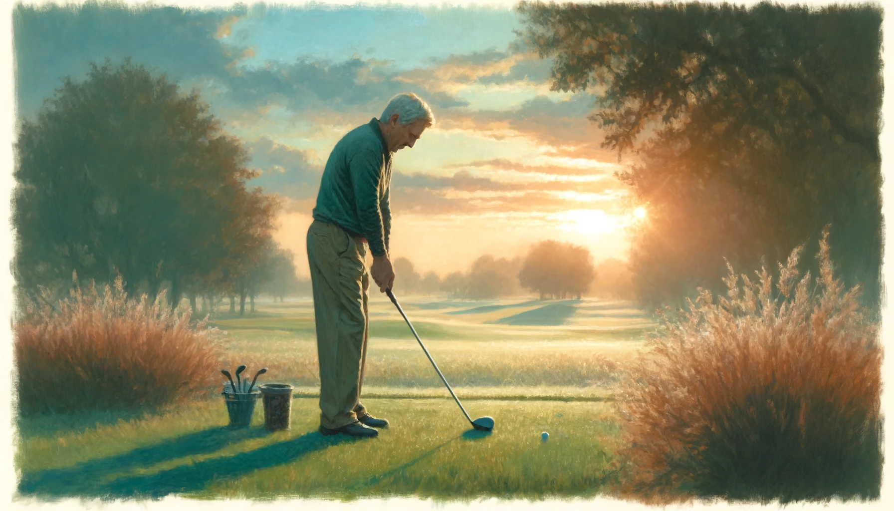 Senior golfer easy swing Senior golfer easy swing