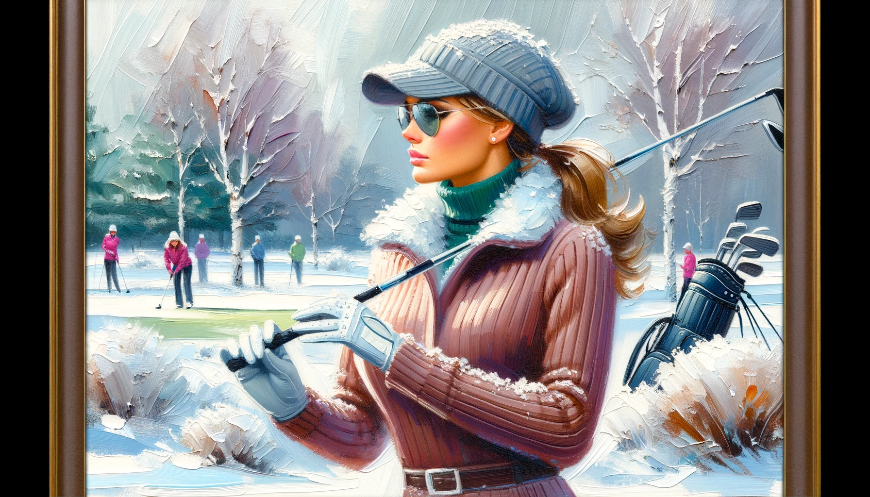 Trendy winter golf fashion