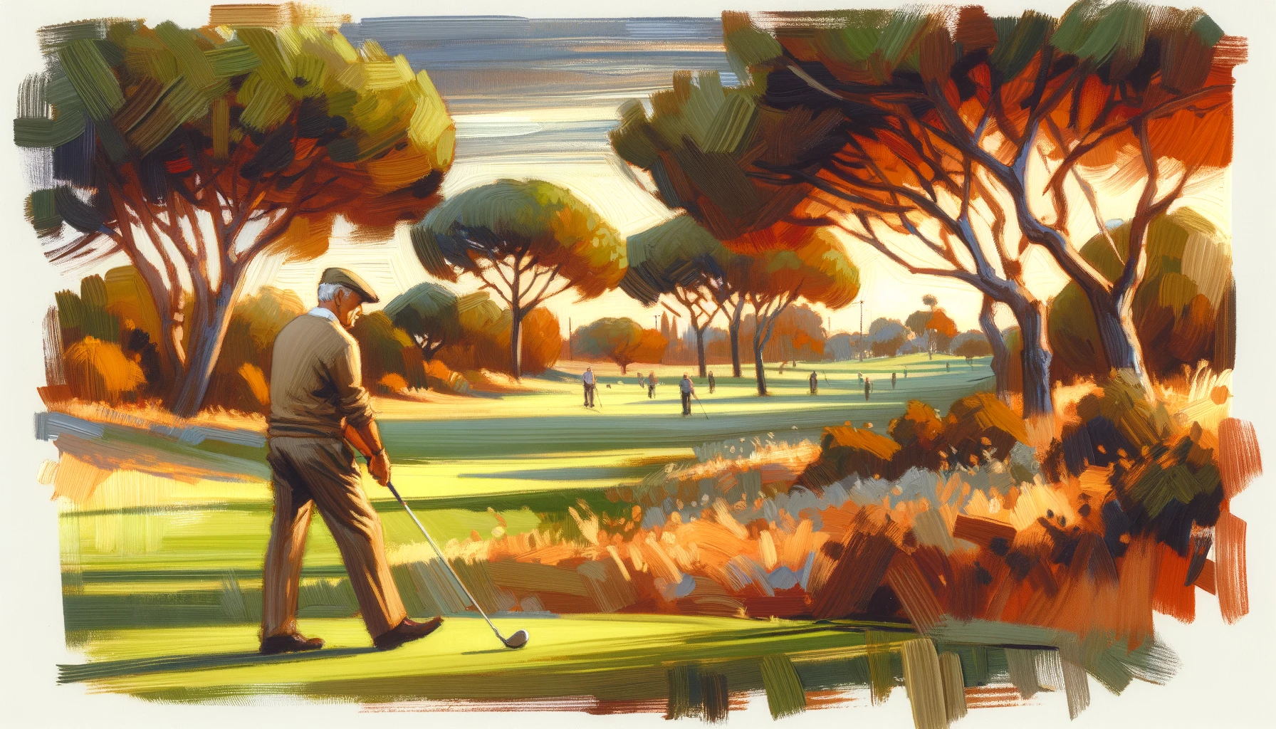 Weekend golfer mastering the art of strength on the green