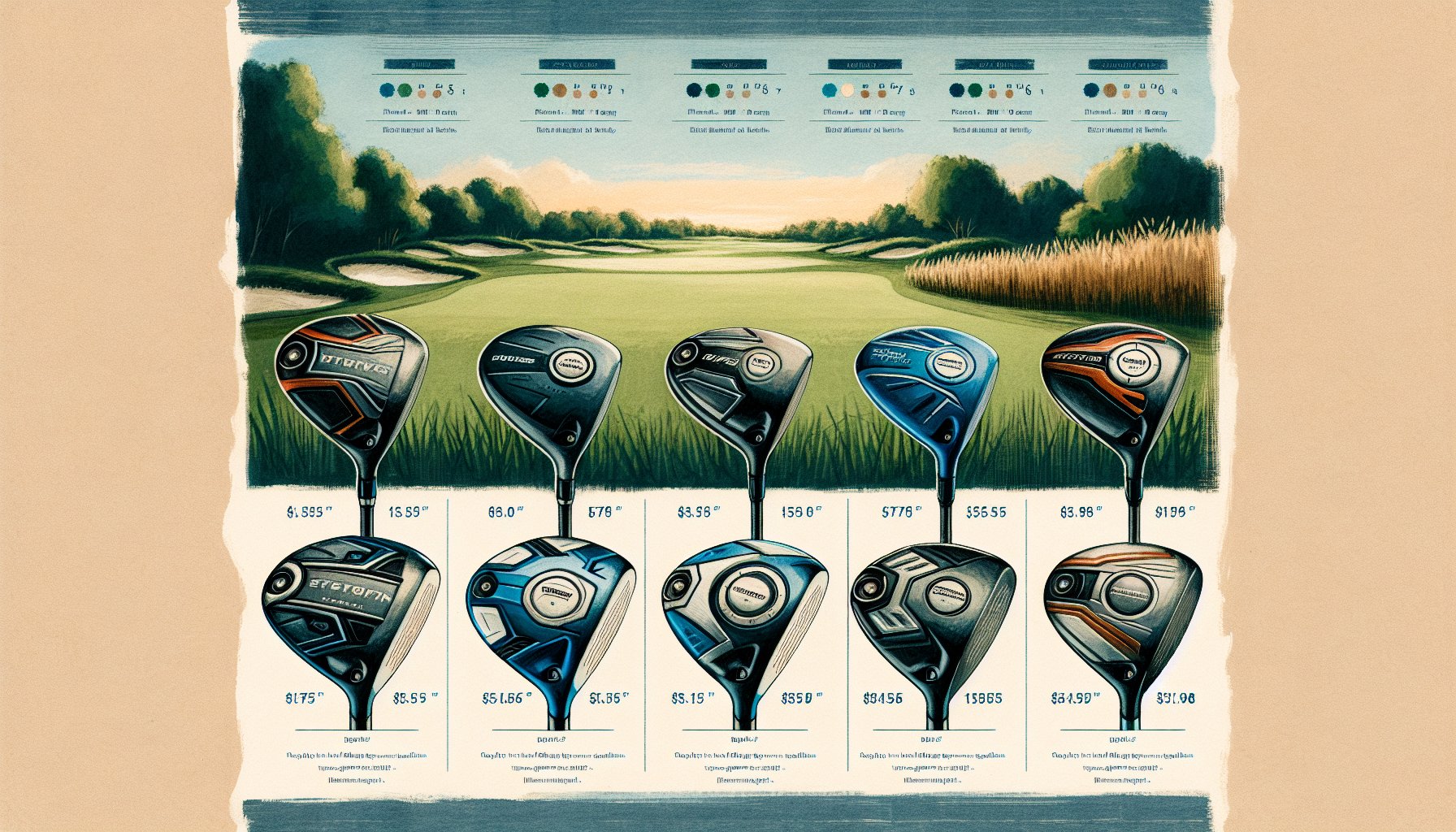 Best golf drivers for weekend golfers comparison chart showing forgiveness and distance ratings