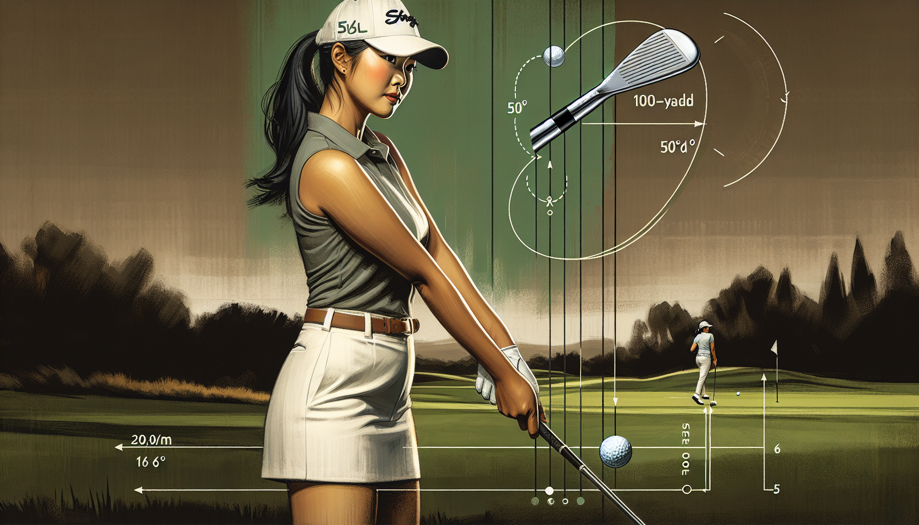 Gap wedge demonstrating proper setup for 100-yard approach shot
