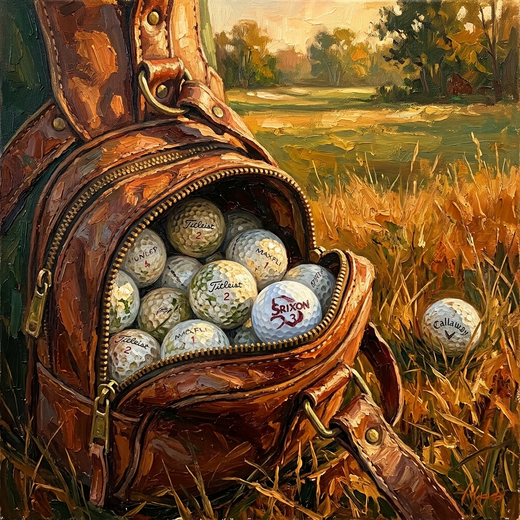 Golf bag pocket spilling scuffed and new golf balls with one lost ball in the rough, how many golf balls should i carry